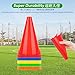 BiAnYC 7 Inch Plastic Sport Training Traffic Cones- Set of 25, 5 Colors(Orange/Yellow/Red/Blue/Green)