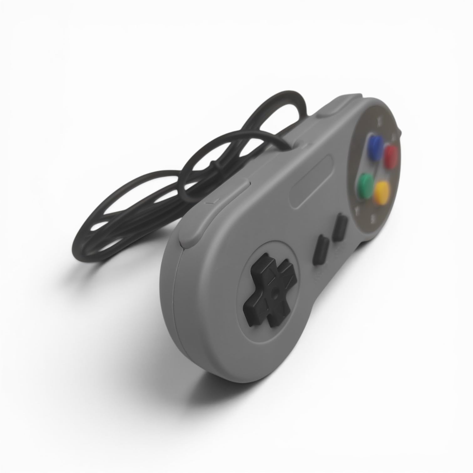 Link-e : Manette de Jeu, Chargeur Secteur et Cable AV RCA Compatible avec la Console Super Nintendo SNES