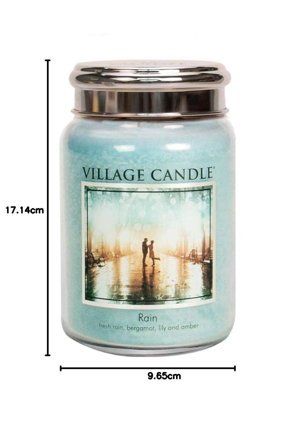 Village Candle Rain Duftkerze im Glas, groß, 740 ml