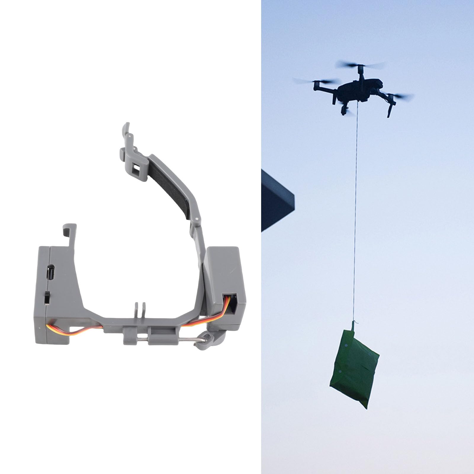 SUNGOOYUE Système de Largage d'air, Kits de Livraison de Distributeur à Distance de Lanceur de Drone ABS Le Système de Largage d'air Convient pour Pro