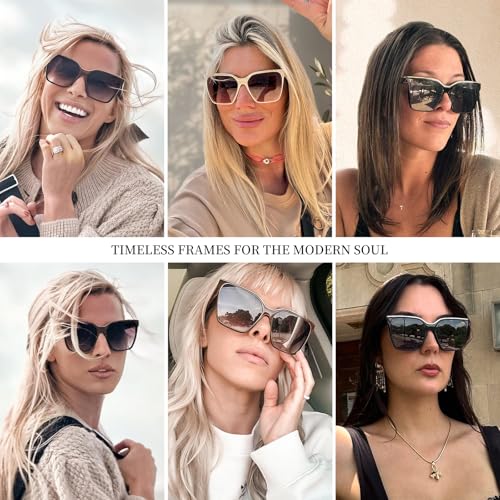 mosanana Square Trendy Polarized Oversized Sunglasses for Women Men 2025 UV400 MS523674