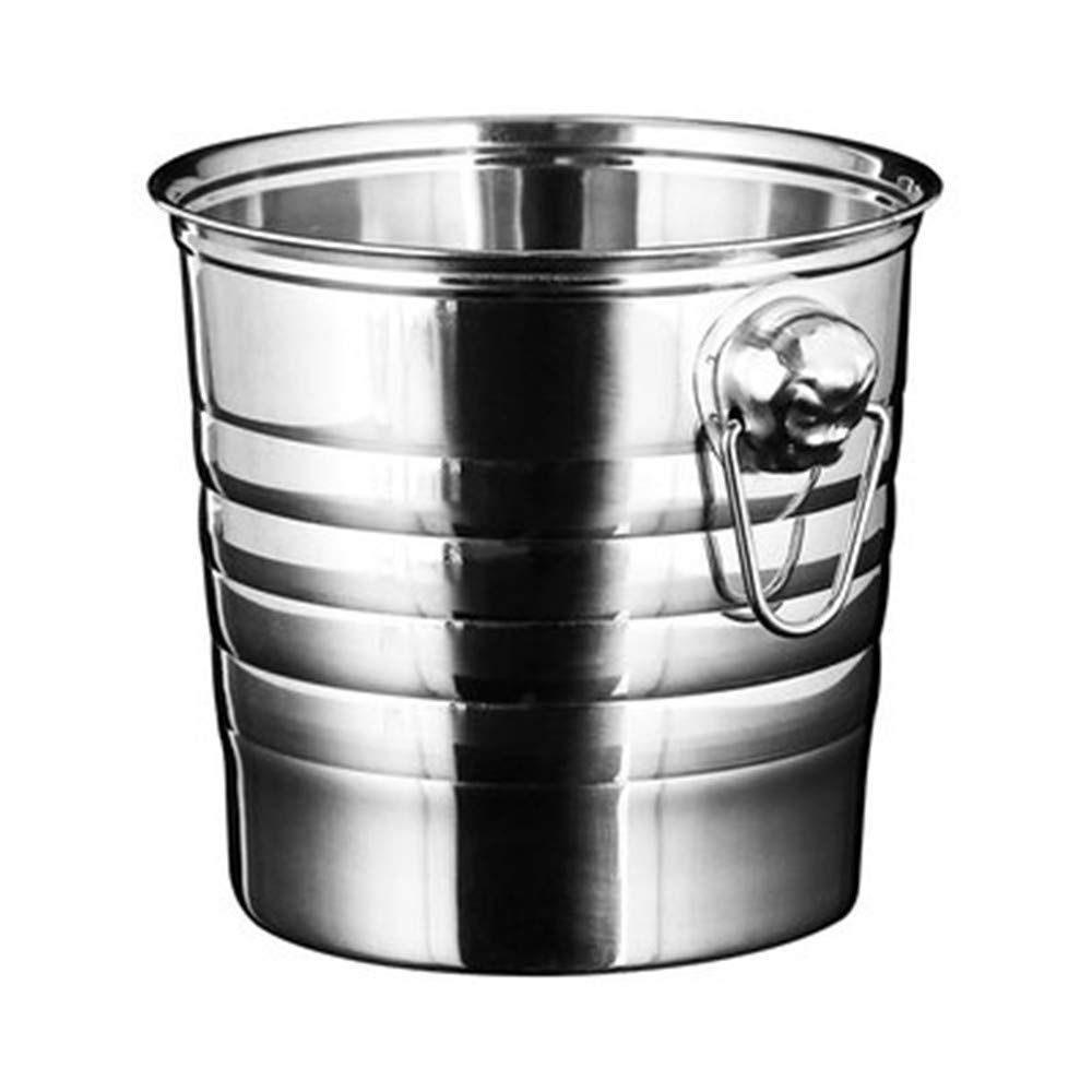 Stainless Steel Tiger Head Ice Bucket Party/Beer/Wine Champagne Ice Bucket 3L/5L/7L (Silver, 5L)