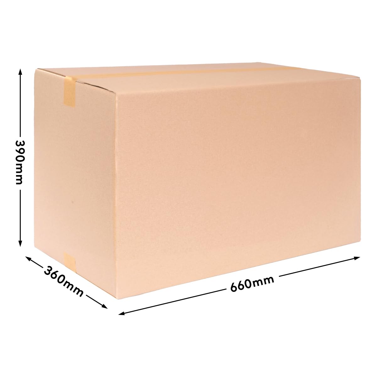 verpacking Faltkartons 650 x 350 x 370 mm Braun (Außenmaß 660 x 360 x 390 mm) KK 129 1-wellig Versandkarton für mittelgroße Waren DHL M Paket DPD L GLS L Kartons (20 Stück)