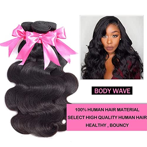 Sexycat Body Wave Human Hair Bundles 16 18 20 Inch Brazilian Virgin Hair Extensions Weave 100% Unprocessed Bundles Human Hair Natural Color - Image 3