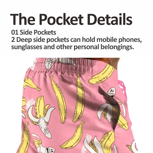 Men's Swim Trunks with Compression Liner Quick Dry Swim Board Shorts4