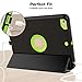 SEYMAC stock Case for iPad 2017/2018 Case, Shock-Poof Protective 9.7 inch Case Smart Cover Auto Sleep Wake with Leather Stand for iPad 5th Generation Model (A1822/ A1823/ A1893/ A1954) (Black/Green)
