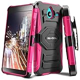 Evocel® Microsoft Lumia 640 XL Case - Dual Layer [New Generation] Rugged Holster Case with Kickstand and Belt Swivel Clip Nokia Lumia 640 XL - Retail Packaging, Pink