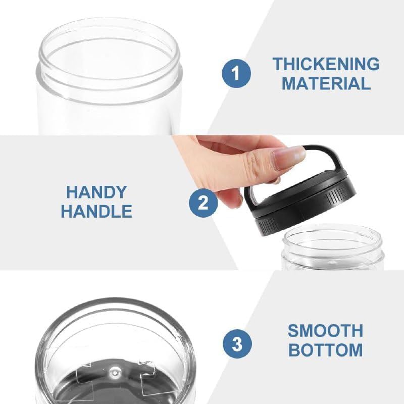 Image of Stackable Snack Storage Container - 4 Layer Portable Food Storage Jars with Lid | Nut Box | Protein Powder Container | Portion Control Kitchen Organizer for Snacks, Spices, Baby Food