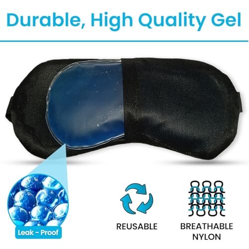 Image of Aqua Ice Face & Eye Cooling Gel Pad and Aloe Vera Gel Mask Ice Pack for Face and Eye Patches Remove Dark Circles, Fatigue Cool Eyes Patch Pads Eye Care | Facial Skin Refresh Face Mask for Hot & Cold Therapy (Aloe Eye Cooling Pad, Pack of 1)