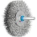 Produktbild PFERD Rundbürste ungezopft RBU | Ø 70x15mm Schaft-ø 6mm Edelstahl-Draht-ø 0,30 | 43198005  für Geradschleifer, Bohrmaschinen, Biegwellen