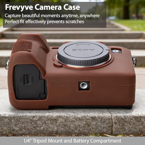 Funda de silicona para cámara Sony A7IV marrón miniatura 6