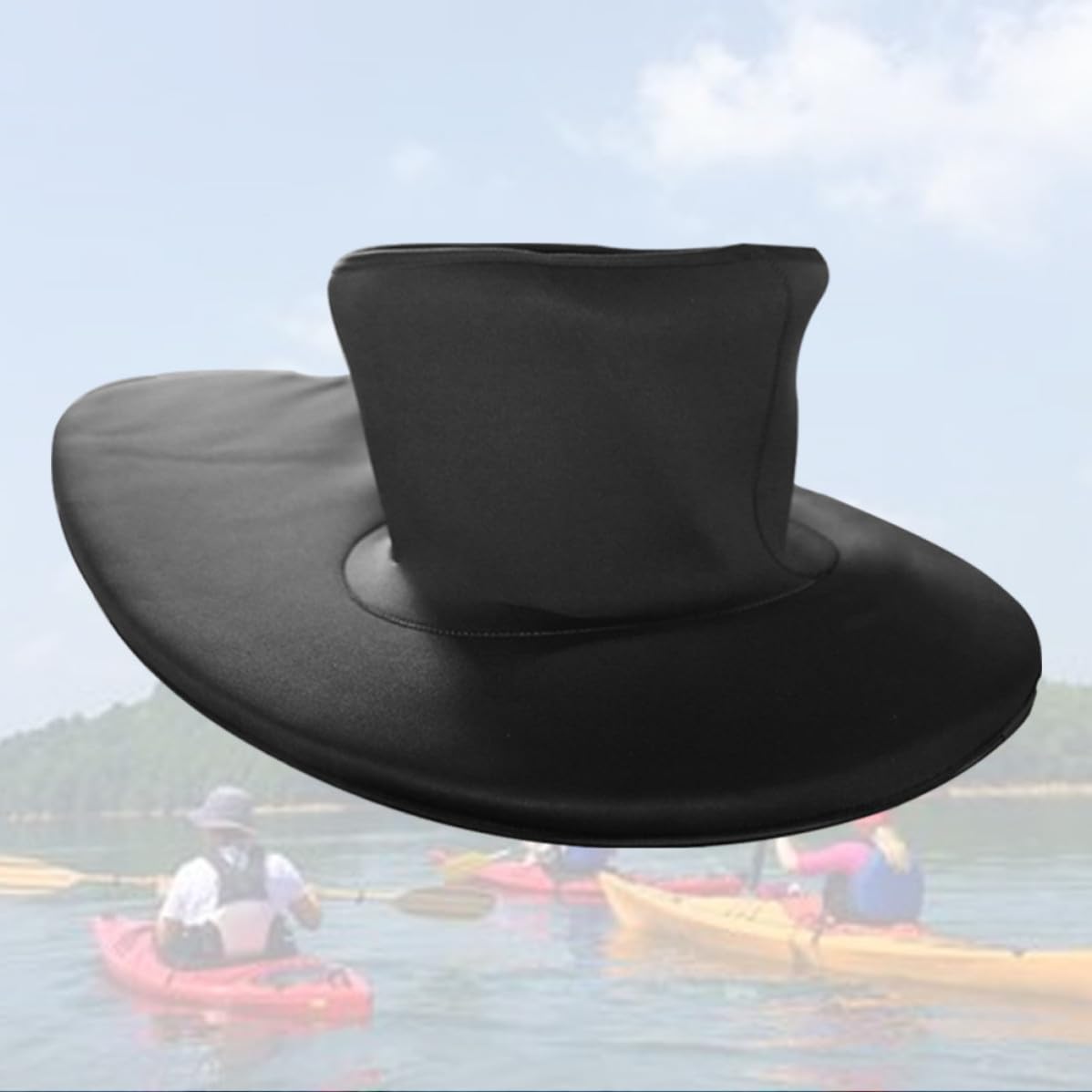 ifundom Faldones de Cubierta de Kayak y Canoa, faldón antisalpicaduras en Neopreno SBR, Talla única 85-105 cm, con asa de extracción, para piragüismo