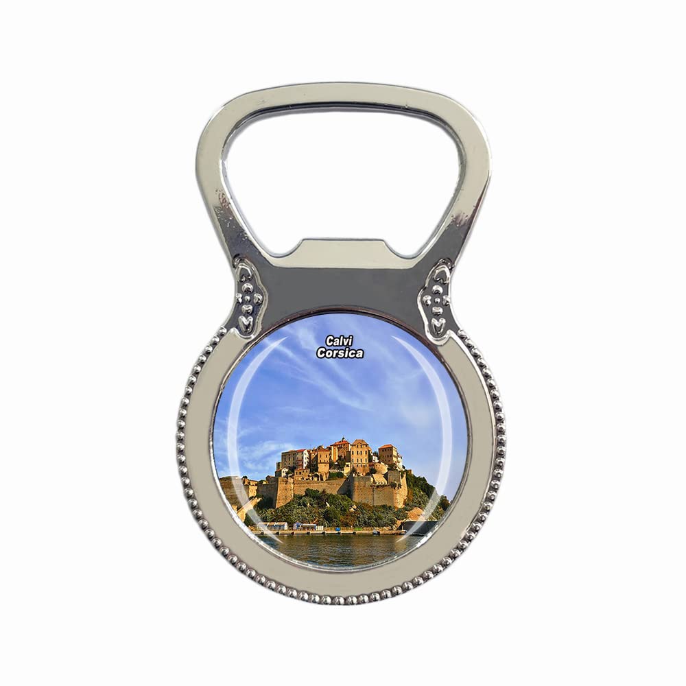 France 3D Calvi Corsica Beer Bottle Opener Fridge Refrigerator Magnet Metal Glass Crystal Travel Souvenir Gift Home Decoration
