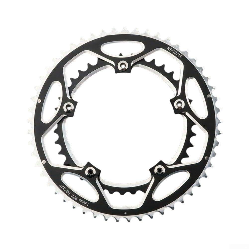 Guarnitura Doppia 53/39T 130BCD Alluminio per Bici Strada