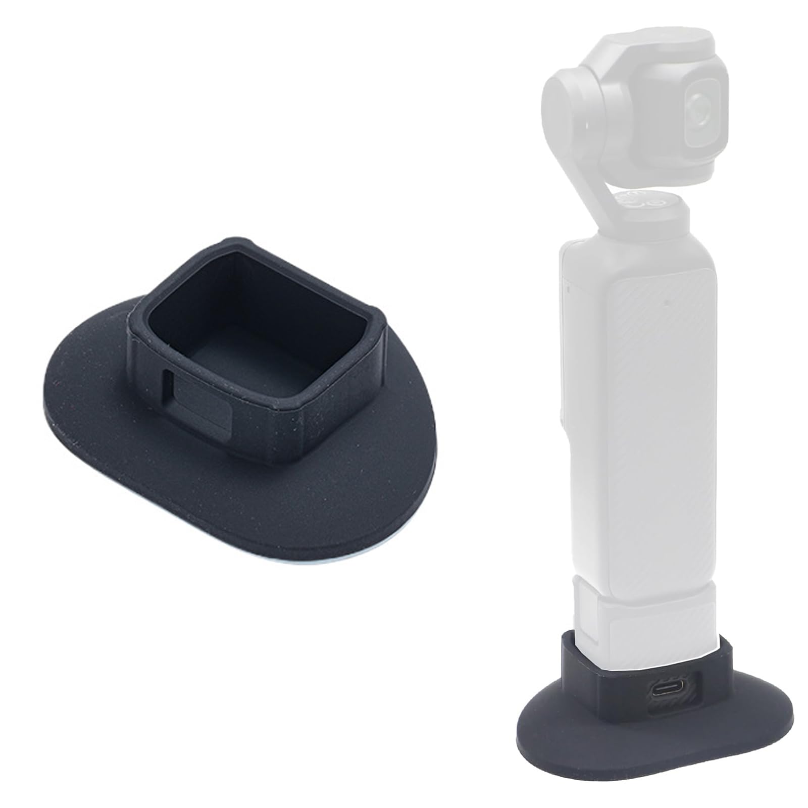 PWireless Camera Mount Stand Base for DJI Osmo Pocket 3, Stable Desktop Support Bracket for Camera Compact Portable Base Support Stand Accessories for Osmo Pocket 3 (Black)
