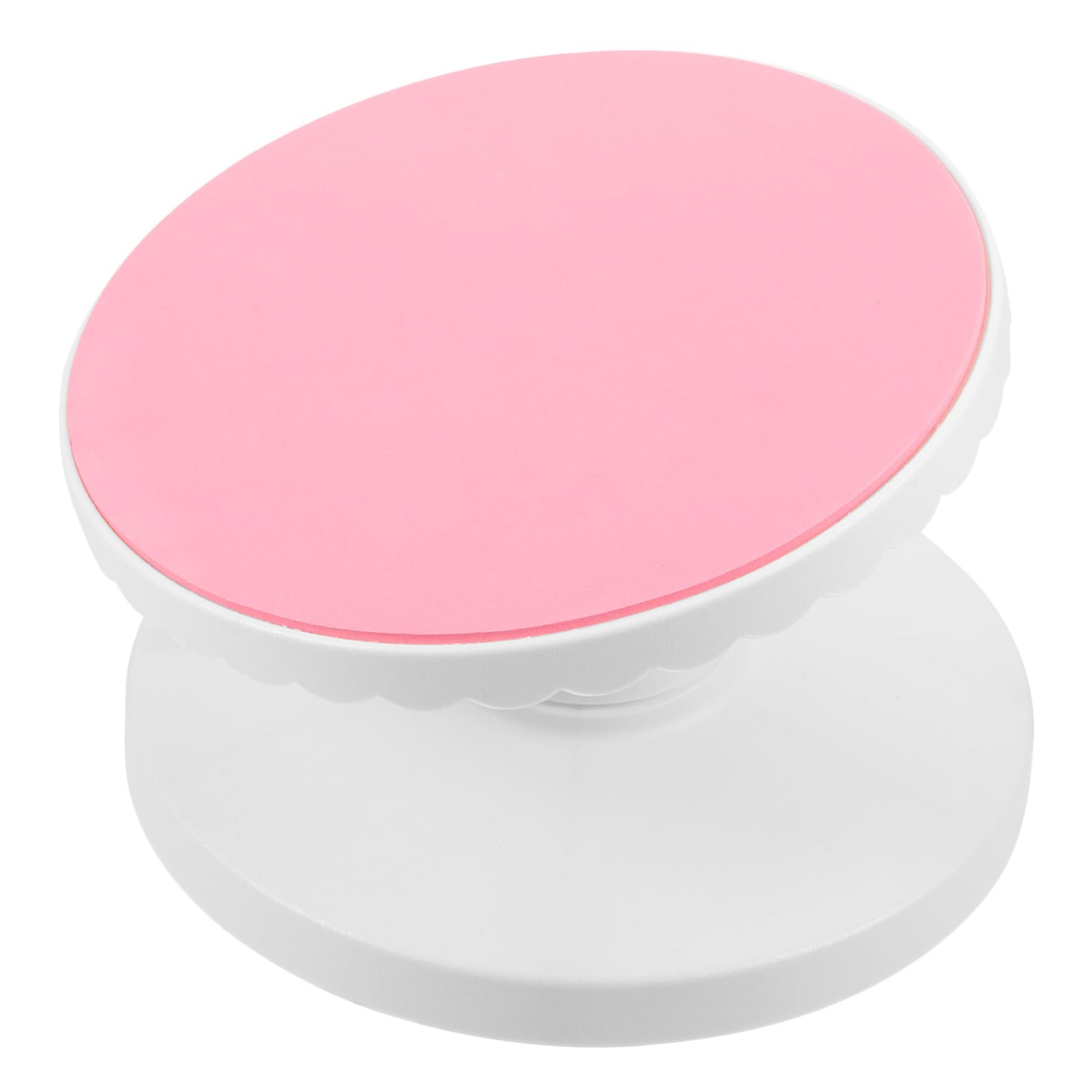 SOLUSTRE Mesa Giratoria para Pasteles de 10 Pulgadas en Plástico Rosa Función Antideslizante Que Mantiene el Pastel en Su Lugar Adecuado para Modelado y Cerámica