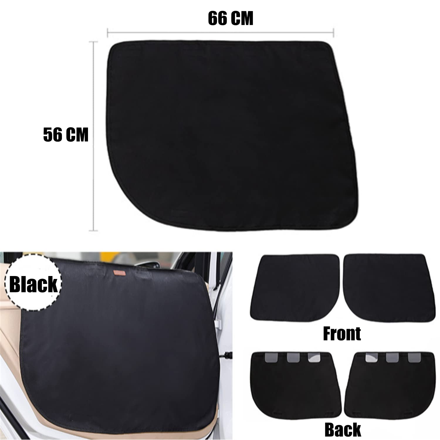Couverture de Protecteur de Chien pour Porte de Voiture Housse de Protection pour Chien Animaux Réglable, Protection de Porte de Voiture Imperméable Couverture de Véhicule Chiot Voyager (Noir)