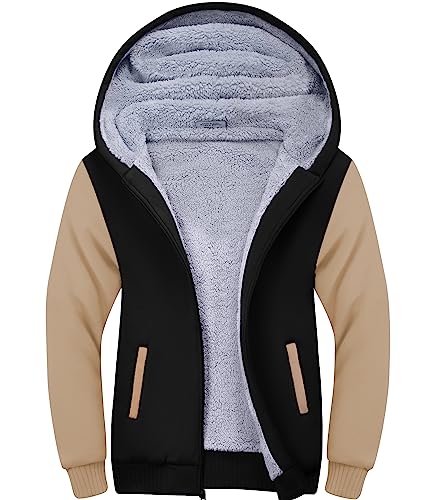Little Beauty Zip Up Hoodies for Men Heavyweight Fleece Jacket Casual Hooded Sweatshirt with Pocket XL