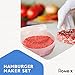 HOME-X Hamburger Press Patty-Maker Set, Patty-Press Set with Container Molds and Handled Press, Stackable for Easy Fridge and Freezer Storage