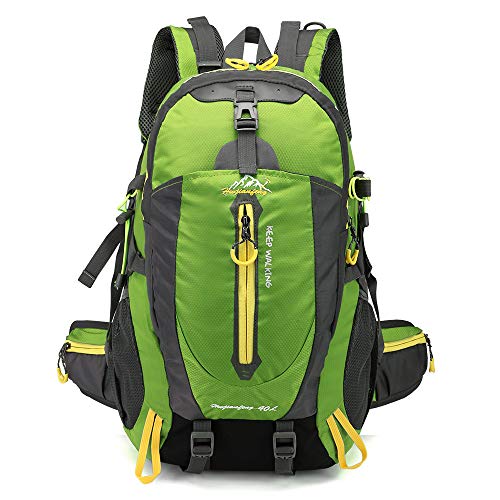 CHENXIAOHONG Mochila de trilha feminina e masculina 40L, à prova d'água, esportiva, resistente, mochila de viagem, mochila de montanha(Verde)