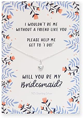 Will you be my bridesmaid silver necklace | Sterling silver jewellery for friends sisters and other relatives | Sentimental gifting ideas from brides to bridesmaids