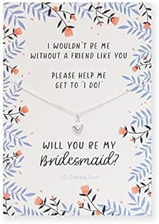 Will you be my bridesmaid silver necklace | Sterling silver jewellery for friends sisters and other relatives | Sentimental gifting ideas from brides to bridesmaids