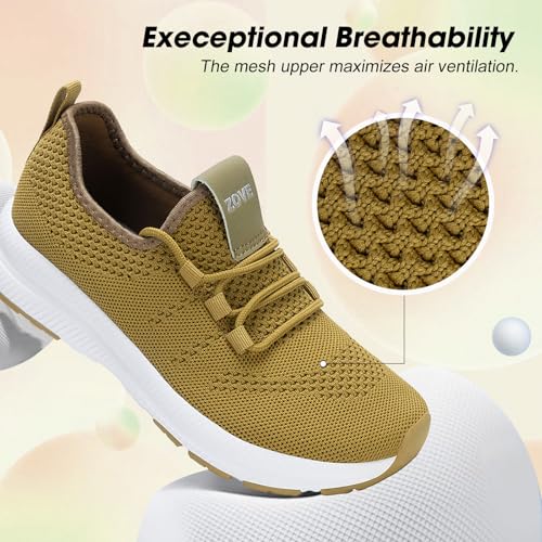 Image of ZOVE Wide Toe Box Shoes Women Extra Wide Width Sneakers Ultra Light Road Running Shoes Non-Slip Tennis Sneakers Breathable Walking Athletic