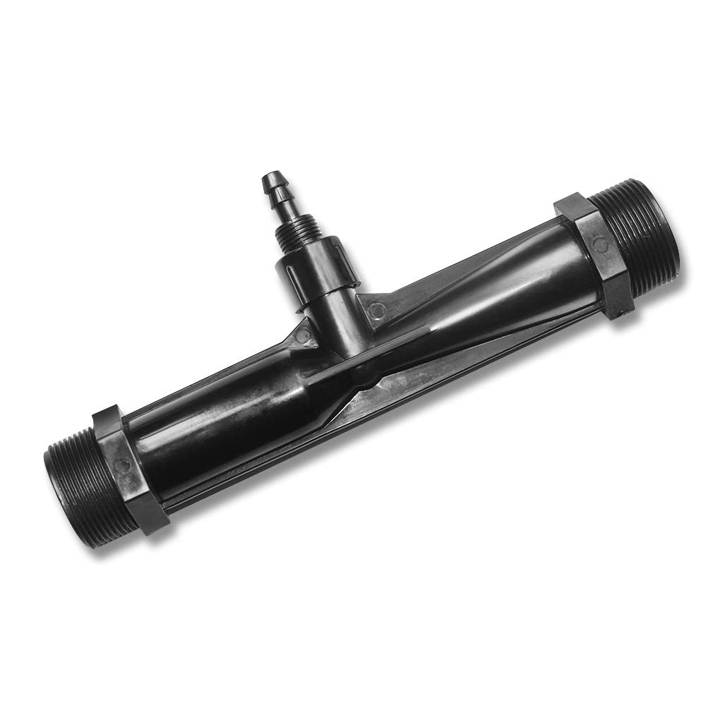 Kymlaa Pvdf Venturi Injection 1 1/2 Inch Gas-Liquid Mixing Venturi Injector for Ozone Generator, Agr