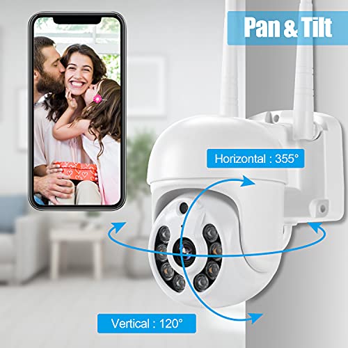 Wireless Security Camera System 8Ch Nvr 4Pcs Outdoor Wifi Surveillance Ptz Home Camera With Night Vision, Weatherproof, Motion Alert, Remote Access With 1Tb Hard Drive [Expandable 8Ch,2K] #TOP4