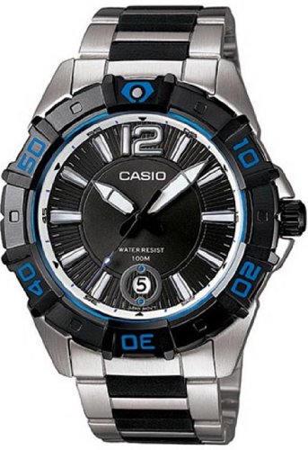 Casio Men's MTD1070D-1A1V Black Resin Quartz Watch with Black Dial