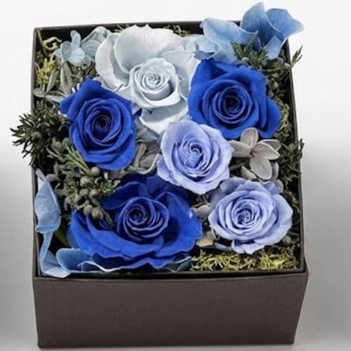 プリザーブドフラワーBOX (小)小松市 石川県 014048 WILDFLOWER (ブルー系)