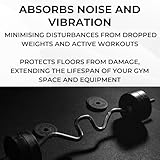 Rubber Crumb Gym Floor Tiles - Heavy Duty Non-Slip Commercial Grade Gym Mats - 1m x 1m (Yellow Fleck, 10mm) - Image 7