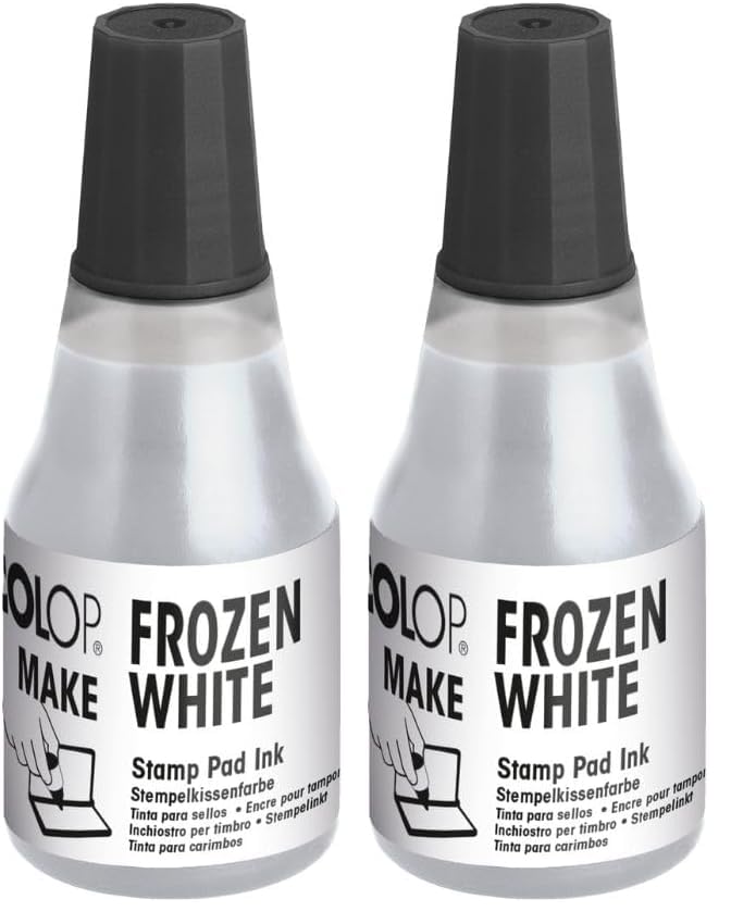 Recharge d'encre COLOP pour tampons à base d'eau blanc 25 ml