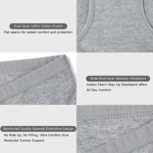 Image of Womens Underwear,Cotton Mid Waist No Muffin Top Full Coverage Brief Ladies Panties Lingerie Undergarments for Women Multipack