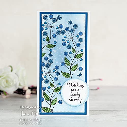 Timbro Trasparente Woodware Jane Gill - Bubble Bloom Carrie | A6 10,2x15,2 Cm | Per Scrapbooking E Carte