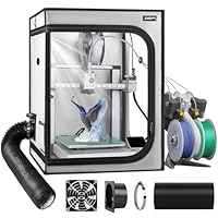 Upgrade 3D Printer Enclosure Compatible with Bambulab A1/A1 Mini Combo with Ventilation Kit, AMS LED Light, Fireproof Dustproof Constant Temperature Noise Reduction 3D Printer Cover-520 * 600 * 700mm
