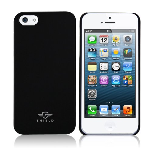 Coque iPhone 5 anti rayure iShell S3 Classic noire fine avec protection écran