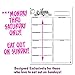 Monday Through Saturday Weekly Magnetic Dry Erase Refrigerator Whiteboard Menu Planner | Vertical Portrait Design | Use as Planner Calendar, Meal, Grocery, To Do or Chore List