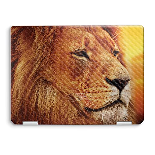 Image of MightySkins Carbon Fiber Skin Compatible with HP Spectre x360 14 inch (2022) Full Wrap Kit - Lion Pride | Protective, Durable Textured Carbon Fiber Finish | Easy to Apply | Made in The USA