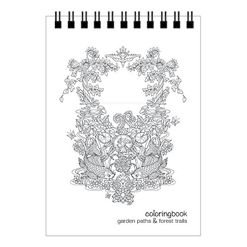 Action Publishing Coloring Book: Garden Paths & Forest Trails · Garden And Woodland Scenes, Intricate Animal And Plant Designs For Stress Relief, Relaxation And Creativity · Medium (6.2 X 8.8 Inches) #TOP1