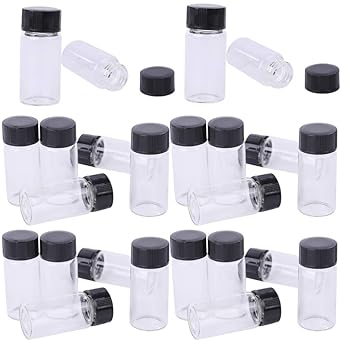 Amazon ルボナリエ アロマオイル 5ml 50本 アロマ エッセンシャルオイル オイルボトル 瓶 ミニボトル 精油 ガラス瓶 小分けボトル 保存容器 ガラス 小瓶 クリア 5ml 50本 容器 瓶 産業 研究開発用品 通販