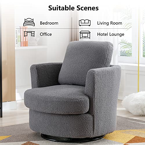Sillón Plegable Tela Peluche Gris miniatura 3