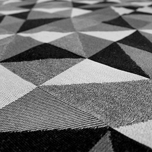 Tapete Sala Quarto Geométrico Ladrilho Antiderrapante 1,40x2,00 Preto