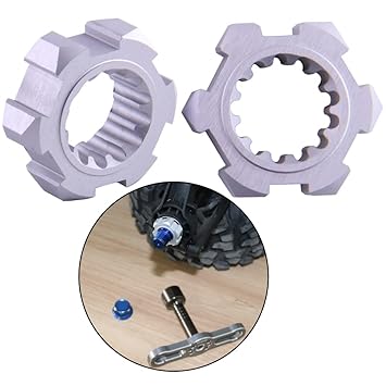RCATM 4PCS Aluminum Alloy Hexagonal hub Hexagon Gasket 24mm Combiner Suitable for 1 / 5traxxa x-maxx (Hard anodizing)