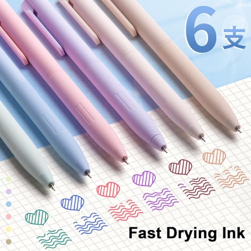 Bolígrafos de Gel Multicolor Retráctiles 6 Pzs 0.5mm miniatura 3
