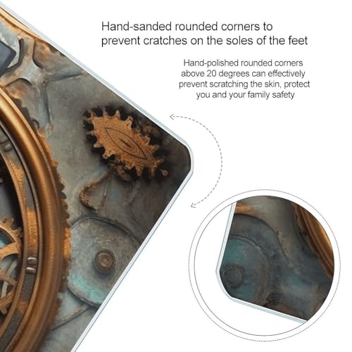 Báscula Digital Rusty Steampunk Clock 180kg con LCD miniatura 4