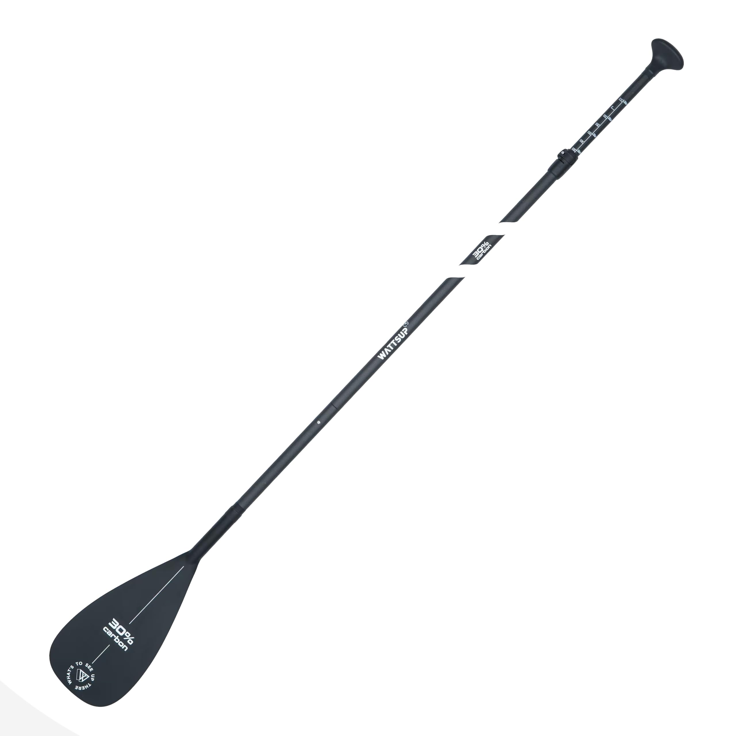 WattSUP – PB-WPAD572 – Paddel Sup – WattSUP Sup Paddel 30% Kohlefaser – 3 verstellbare Abschnitte – verstellbar von 165 bis 215 cm