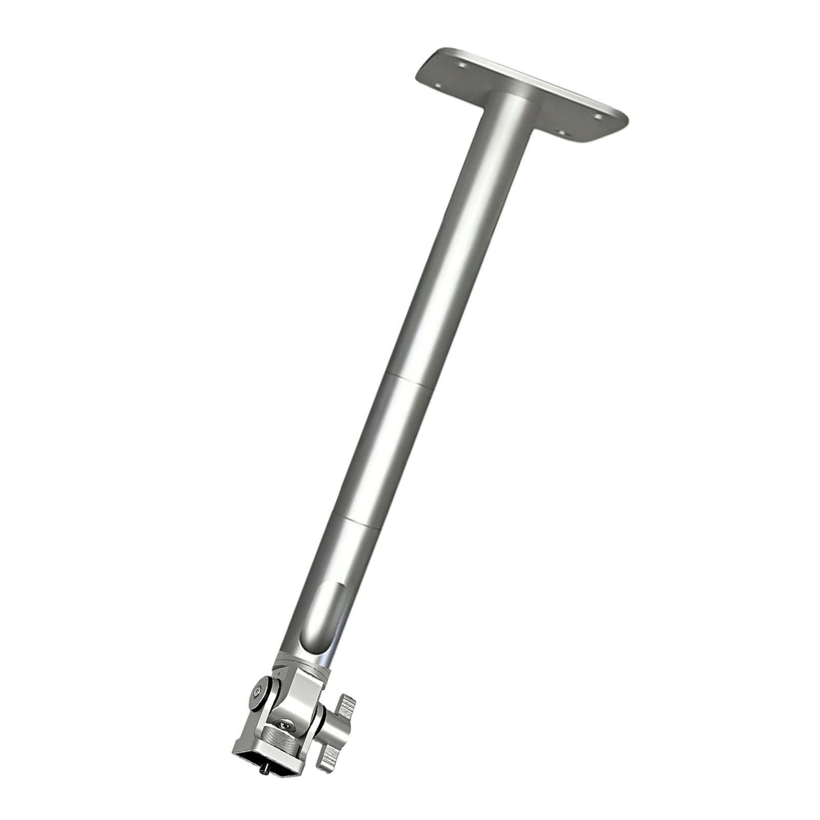 Supporto professionale da soffitto per proiettore con piastra di base ispessita e design tubolare rinforzato per un'installazione stabile Gancio scorrevole regolabile