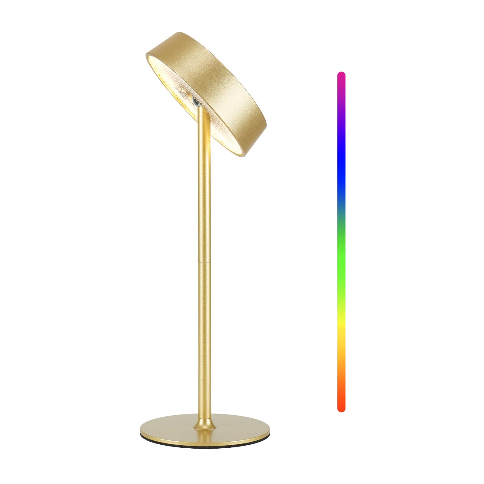 EZVALO Rechargeable Cordless Table Lamp, Touch Control RGB Lighting with 3 Colour Temperatures & Memory Mode, Waterproof Portable Light for Patio, Garden, Kitchen, Dining Room & Restaurant