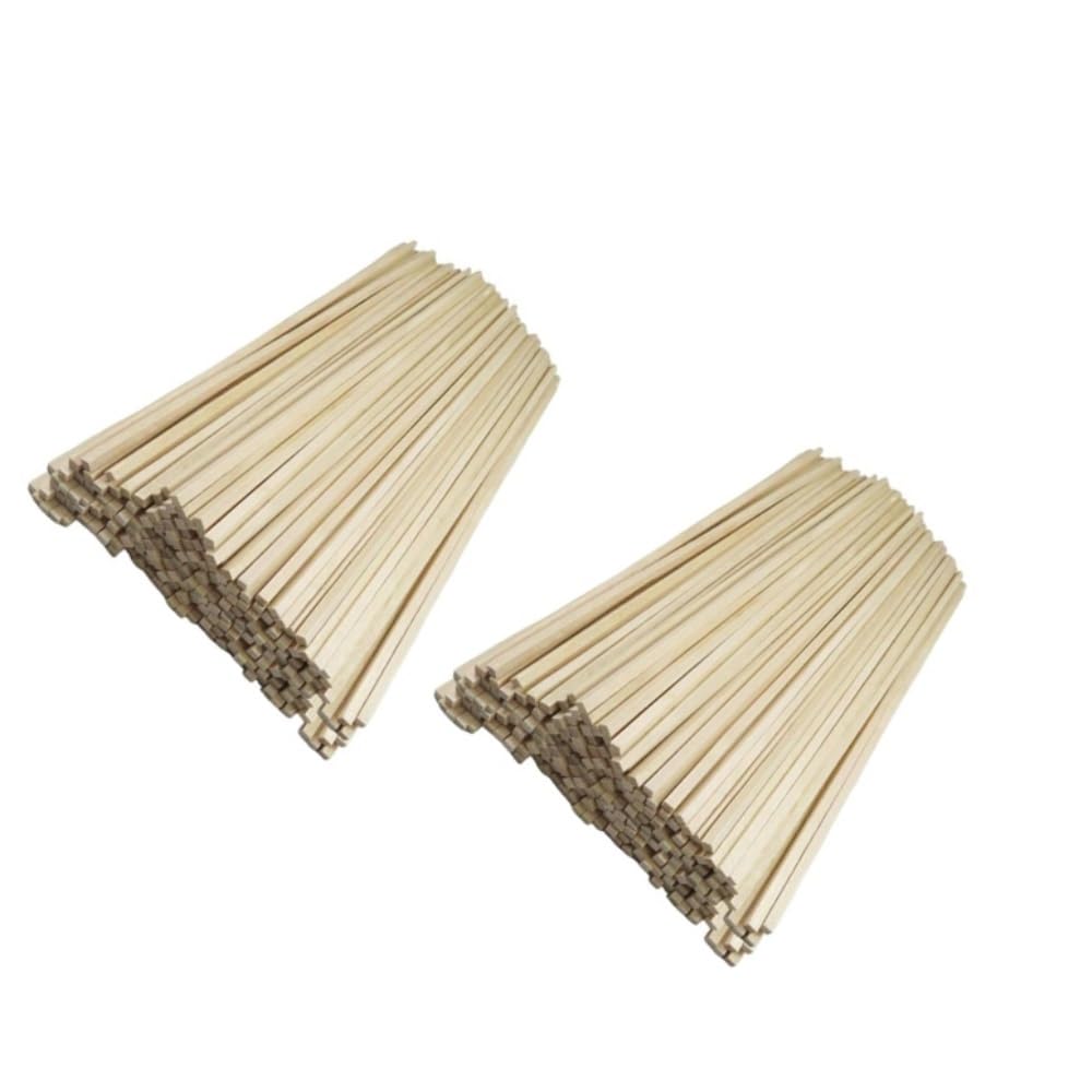 50 sztuk niedokończonych drewnianych kwadratowych kołków 400mm DIY Craft Sticks do tworzenia modeli samolotów(400x3x3mm)